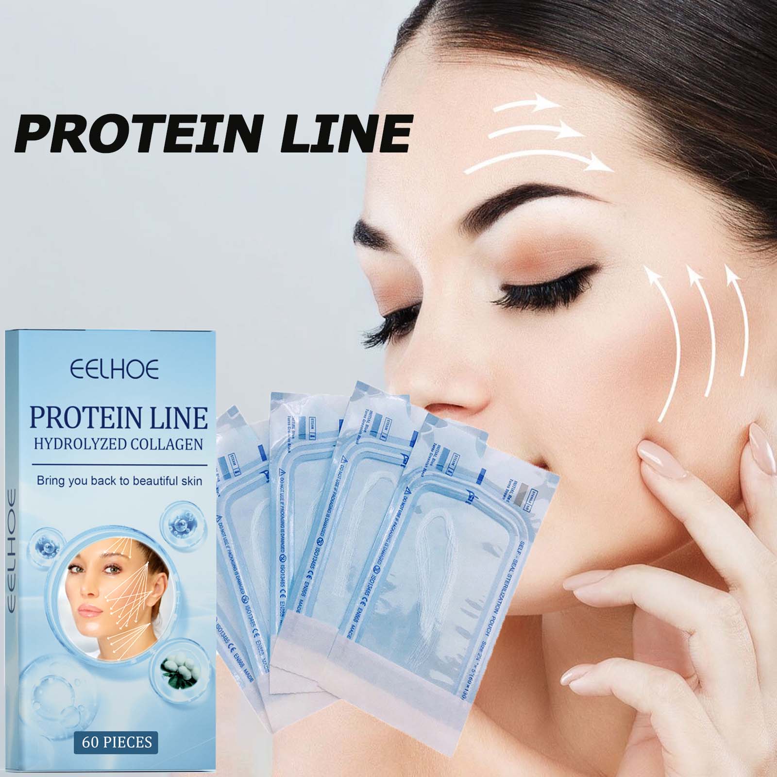 Luxury Skincare Wholesale - 60Pcs Gold Protein Line Fade Wrinkle