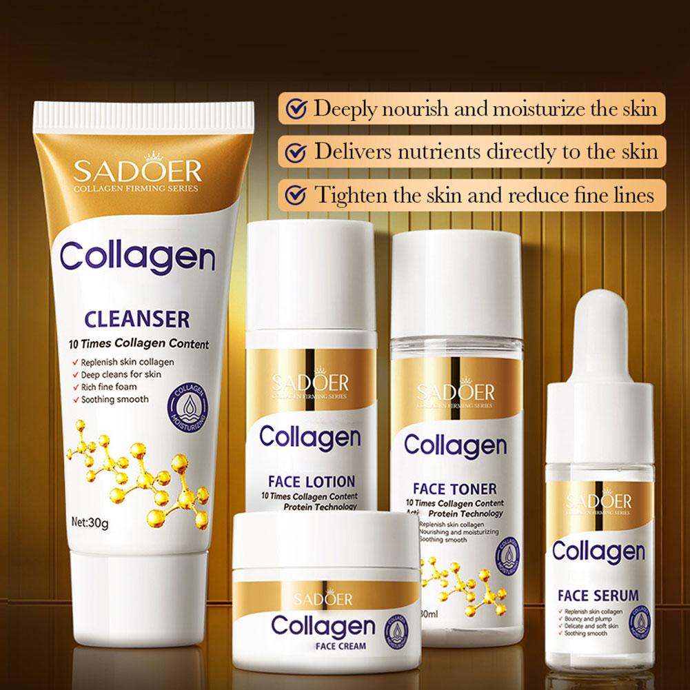 Collagen 5Pcs Skin Care Set Fi - Luxury Skincare Wholesale recension och pris