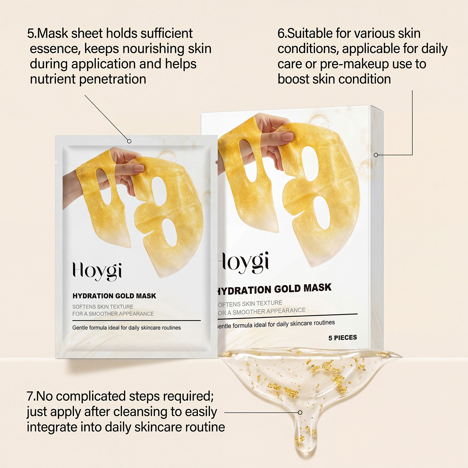 24K Gold Face Mask Niacinamide - Luxury Gold Skincare recension och pris