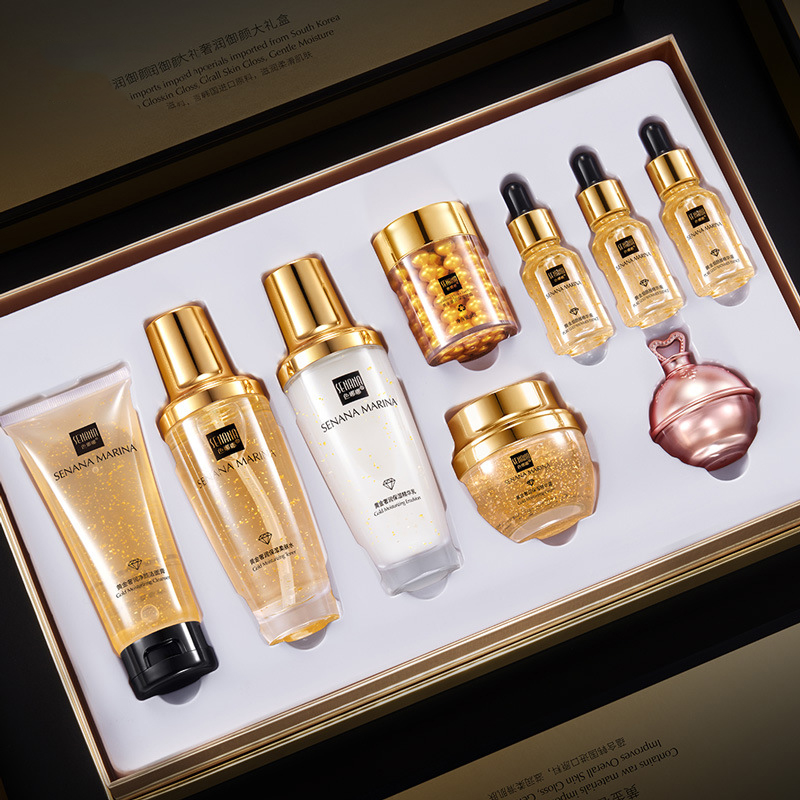 Women 24K Gold Skin Care Set 9 - Luxury Gold Skincare recension och pris