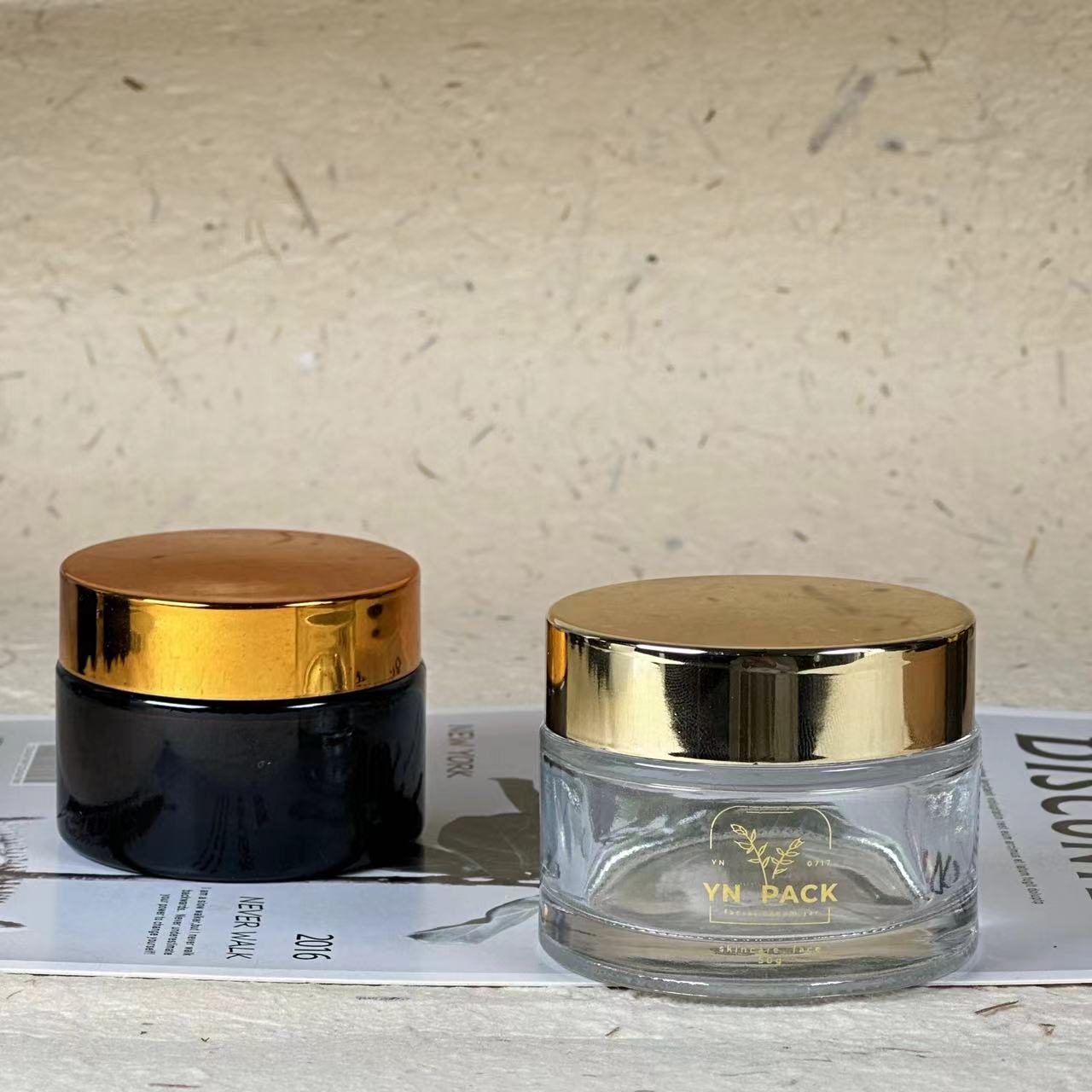 luxury glass jar Wholesa frost - Luxury Gold Skincare recension och pris