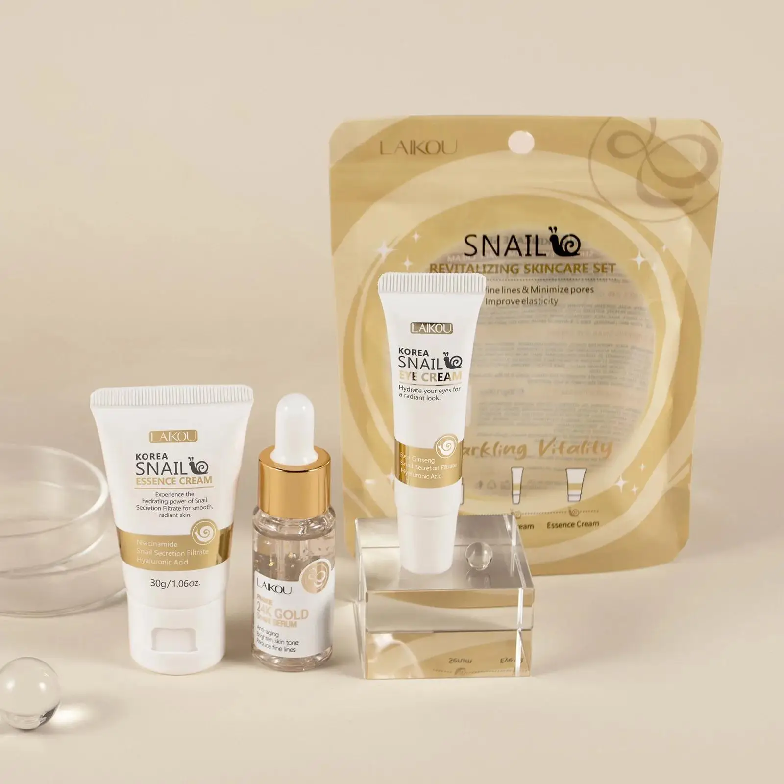 24K Gold Snail Repair Serum Ey - Luxury Skincare Serum recension och pris