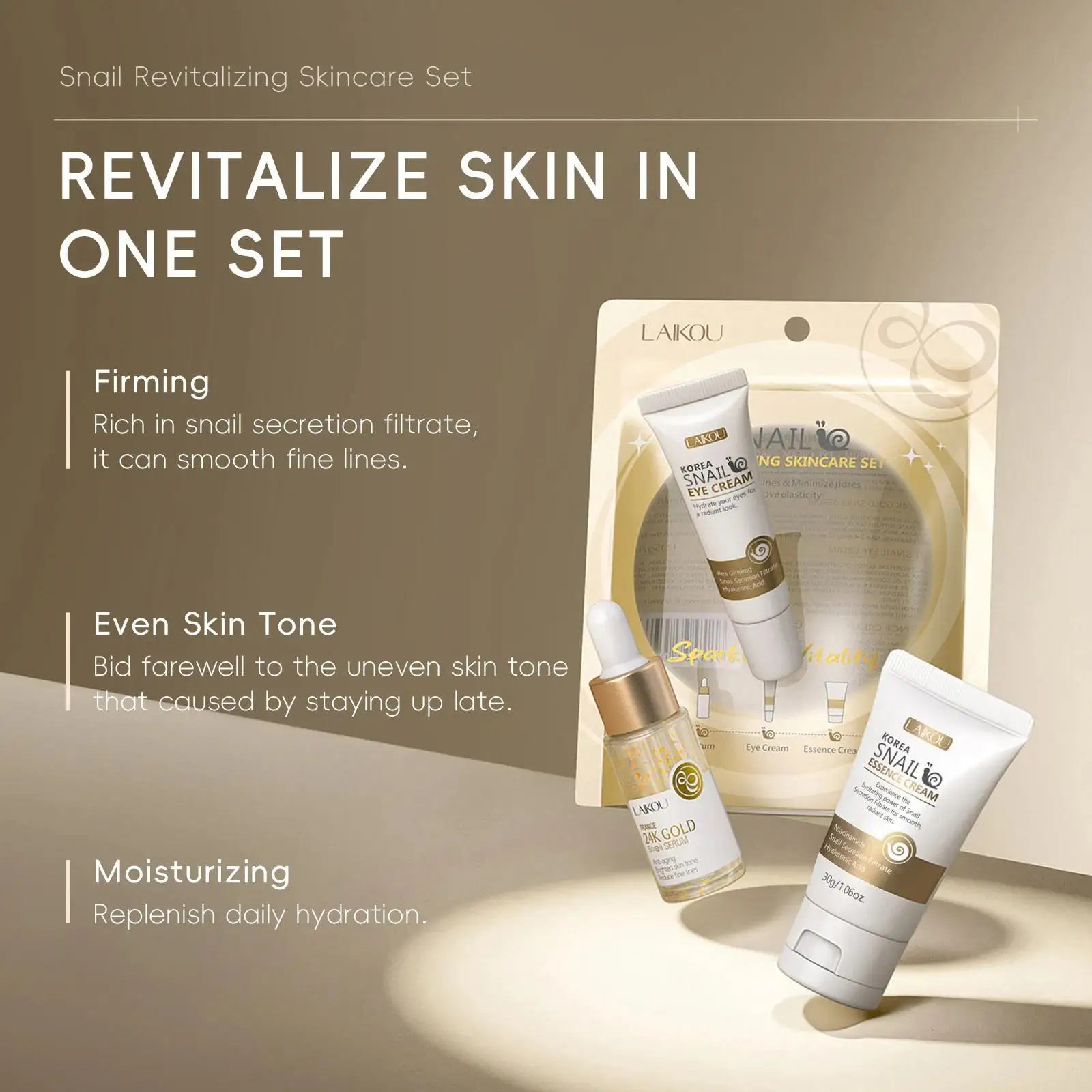 24K Gold Snail Repair Serum Ey - Luxury Skincare Serum recension och pris